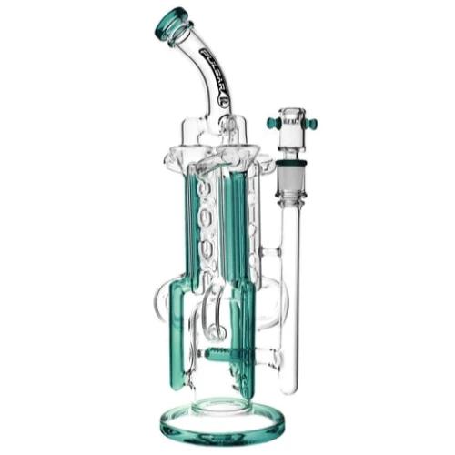 Pulsar 14” Space Station Recycler Bong - Color:Teal