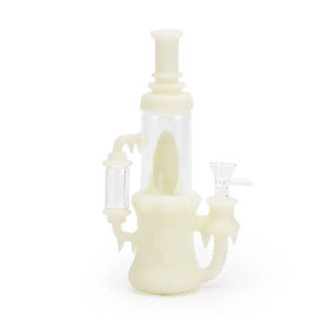 Ritual 8.5” Silicone Rocket Recycler Bong - Color:White