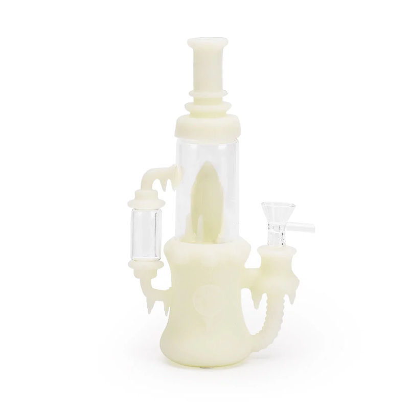 Ritual 8.5” Silicone Rocket Recycler Bong - Color:White