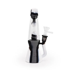 Ritual 7.5” Silicone Lava Lamp Bong - Color:Black & White