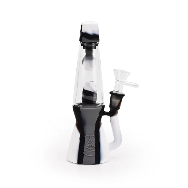 Ritual 7.5” Silicone Lava Lamp Bong - Color:Black & White