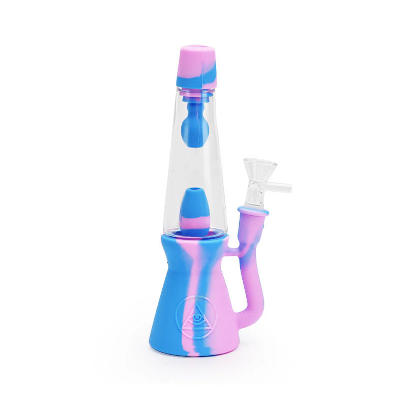 Ritual 7.5” Silicone Lava Lamp Bong - Color:Cotton Candy