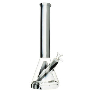 CaliConnected 14” Silicone & Glass Hybrid Beaker Bong - Color:Gray