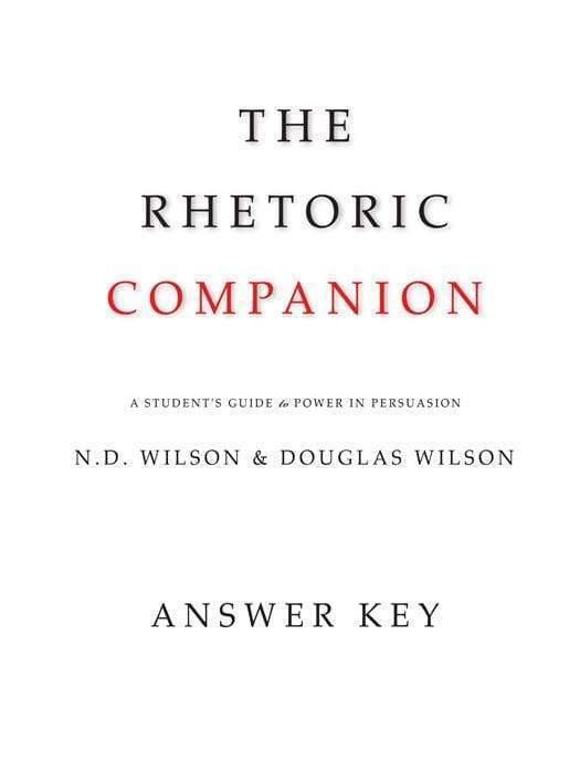 The Rhetoric Companion - Book:Answer Key Only