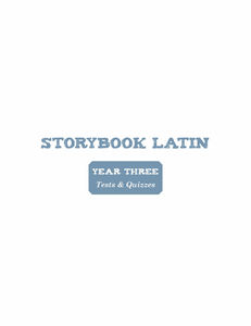 Storybook Latin 3: Roman Myths - Option:Tests & Quizzes Only