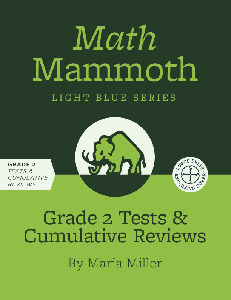 Math Mammoth - Grade 2 - Book:Tests & Reviews Only