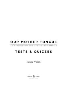 Our Mother Tongue - Curriculum:Tests and Quizzes