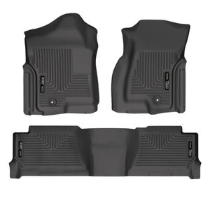 Husky Weatherbeater Floor Liners, Crew Cab 2001-2007 LB7/LLY/LBZ - Floor Liner Options:Front & Rear Floor Liner Set