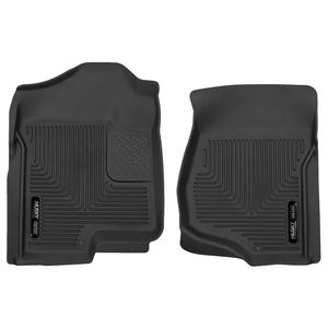 Husky X-Act Floor Liners, Crew Cab 2007.5-2014 LMM/LML - Floor Liner Option:Front Floor Liner 2 Piece
