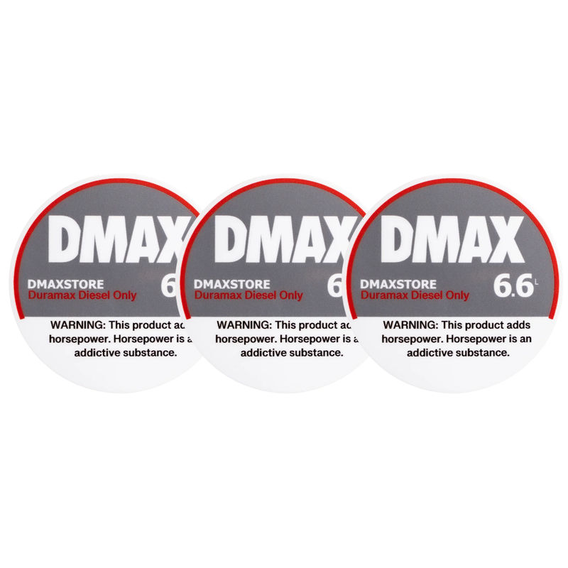 DMAX HP Addiction Sticker (3-Pack) - Sticker Finish:6.6 DMAX