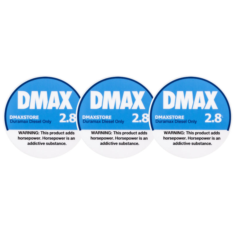 DMAX HP Addiction Sticker (3-Pack) - Sticker Finish:2.8L DMAX