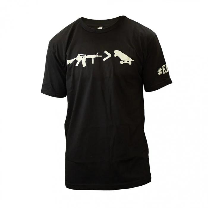 T-Shirt (2nd Amendment Skateboard) - Size:Large