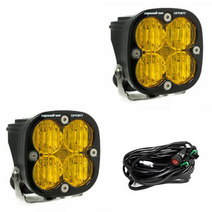 Baja Designs Squadron Sports LED Auxiliary Light Pods - Light Pattern:Wide Cornering - Lens Color:Baja Amber