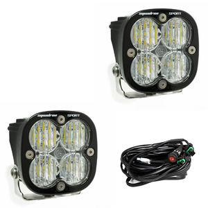 Baja Designs Squadron Sports LED Auxiliary Light Pods - Light Pattern:Wide Cornering - Lens Color:Clear