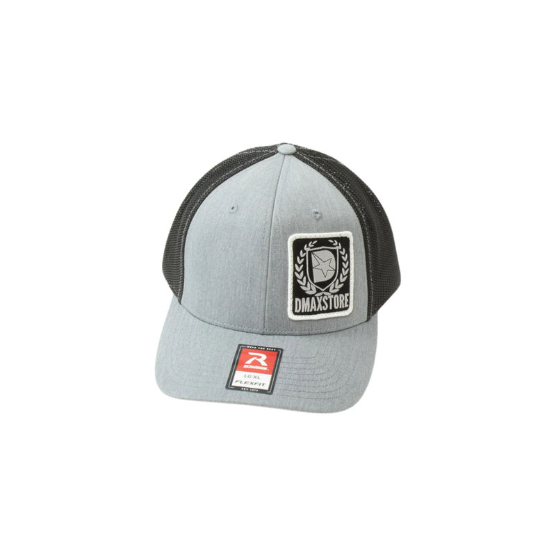 DmaxStore Woven Crest Patch R-Flex Fitted Trucker Hat - Size:FLEXFIT  L/XL
