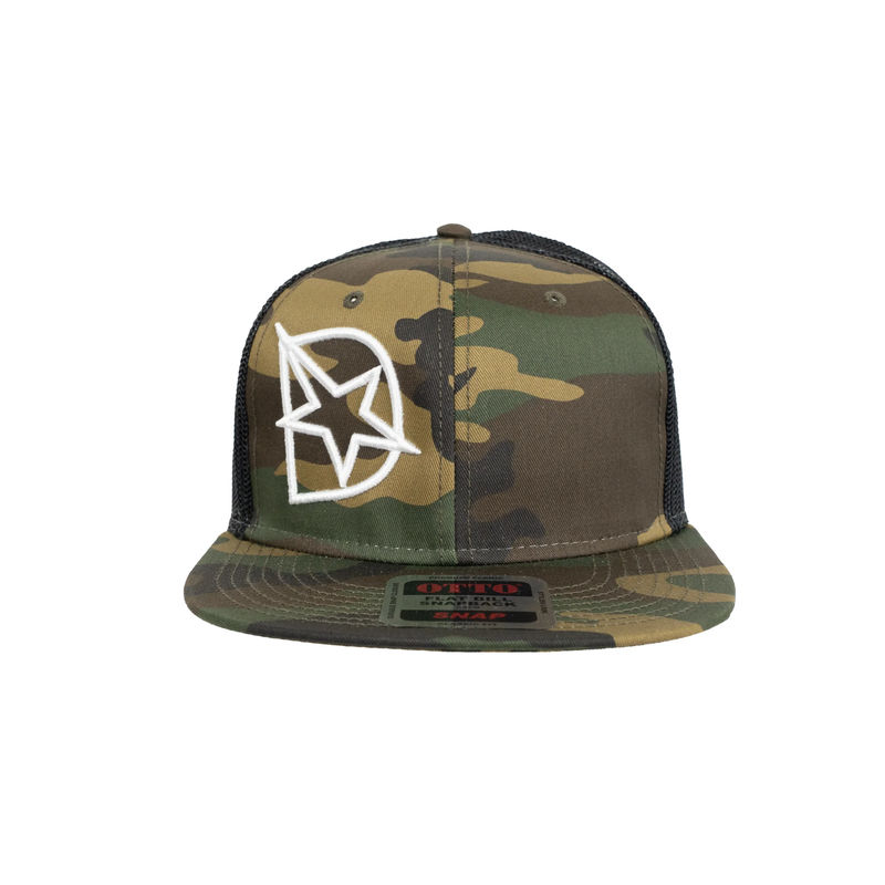DmaxStore D-Star Snapback Hat (White/Camo)