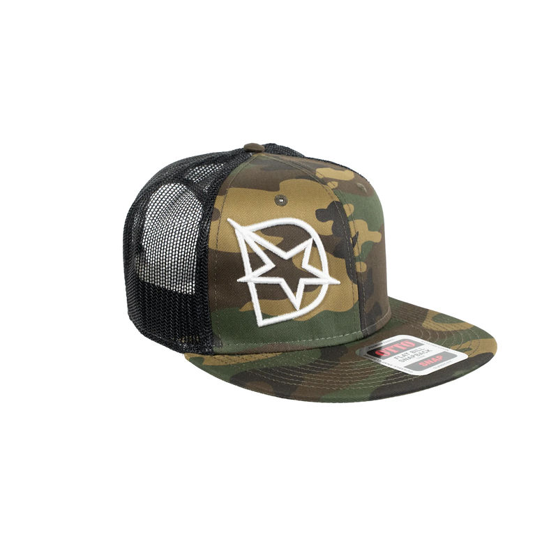 DmaxStore D-Star Snapback Hat (White/Camo)
