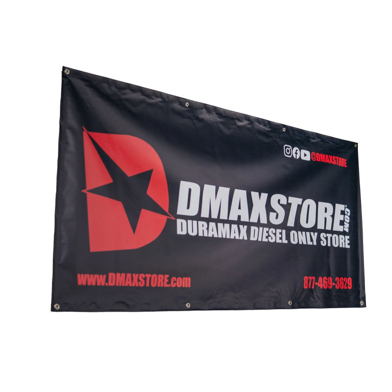 DmaxStore Black, White & Red Banner, 3'x6'