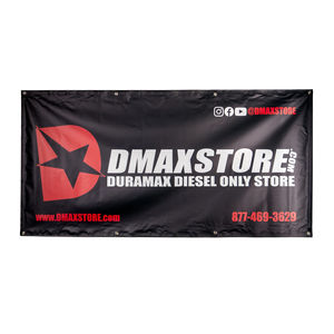 DmaxStore Black, White & Red Banner, 3'x6'