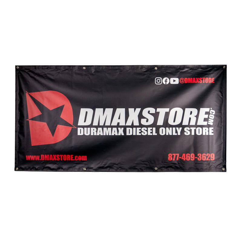 DmaxStore Black, White & Red Banner, 3'x6'
