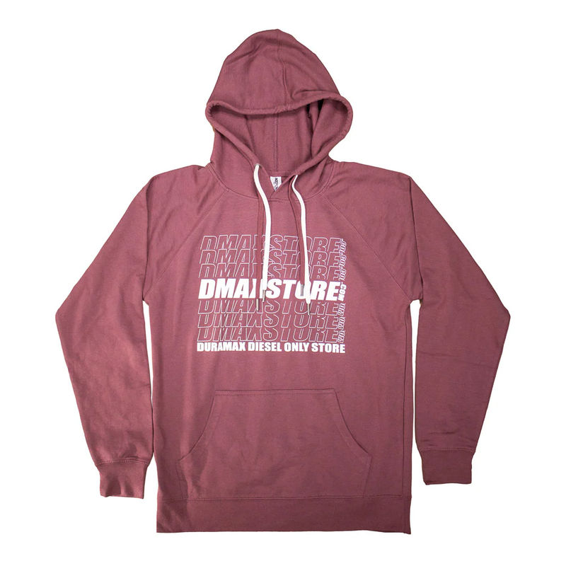 Ladies DmaxStore Stacked Lightweight Hooded Sweatshirt Port - Size:X-Small