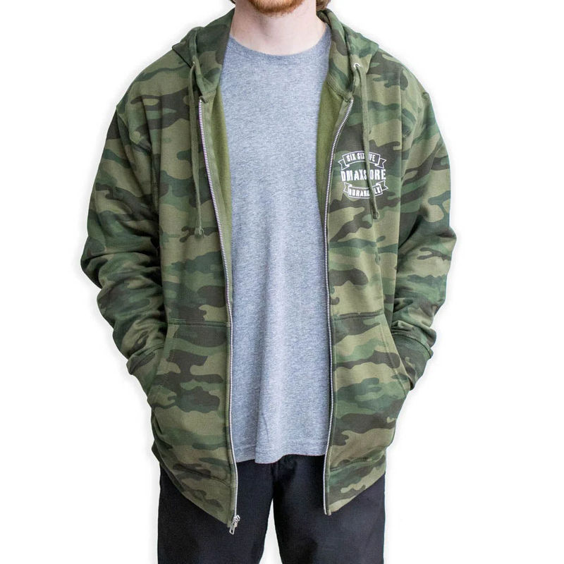 DmaxStore Midweight Camo Zip-Up Hoodie - Size:XXX-Large