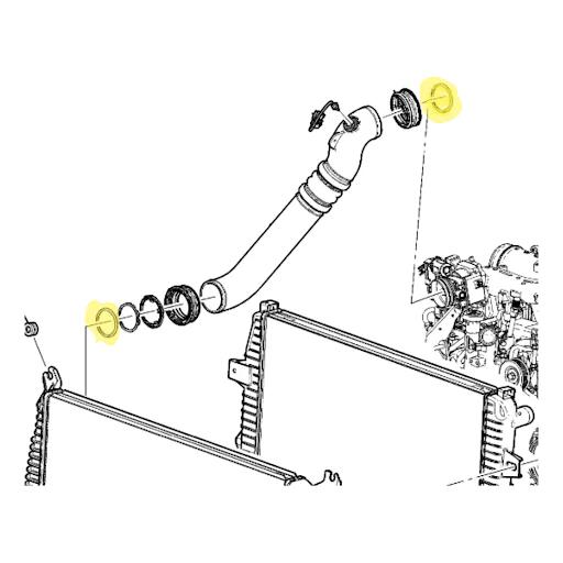 DmaxStore Cold Side Boost Tube O-Ring, 2011-2016 LML