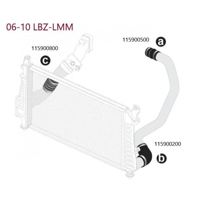 PPE Silicone Hoses and Stainless Steel Clamps, 2006-2010 LBZ/LMM