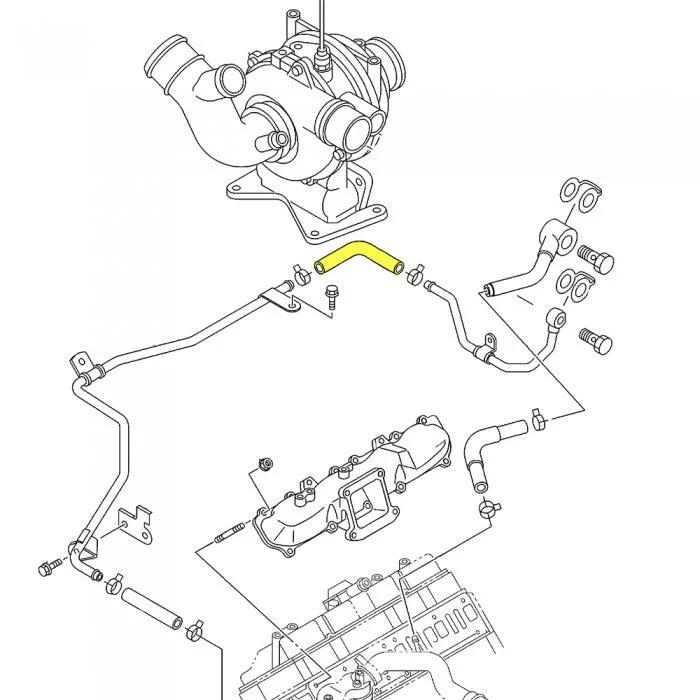 PPE 10mm Turbo Coolant Return Hose, 2004.5-2005 LLY