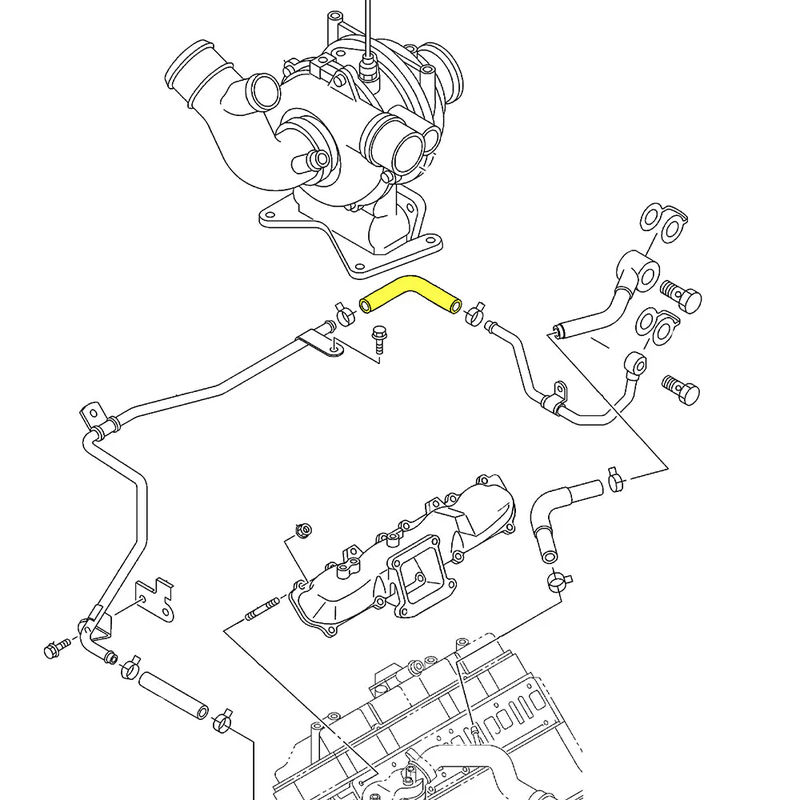 PPE 12.7mm Turbo Coolant Return Hose, 2006-2010 LBZ/LMM