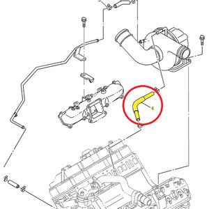 Turbocharger Coolant Feed Hose, 2001-2004 LB7