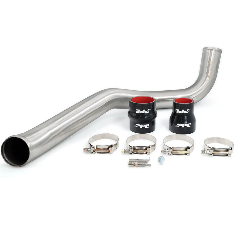 PPE Hot Side Intercooler Charge Pipe - 3.0” Stainless Steel, 2004.5-2010 LLY/LBZ/LMM - Finish:Raw