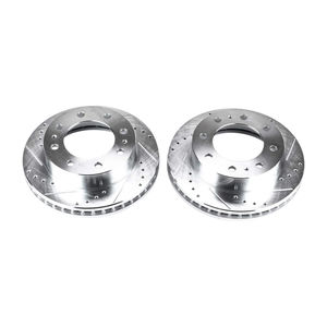 PowerStop D Series Drilled & Slotted Rotors, 2001-2010 LB7/LLY/LBZ/LMM Single Rear Wheel - SRW Rotor Options:Front Rotors