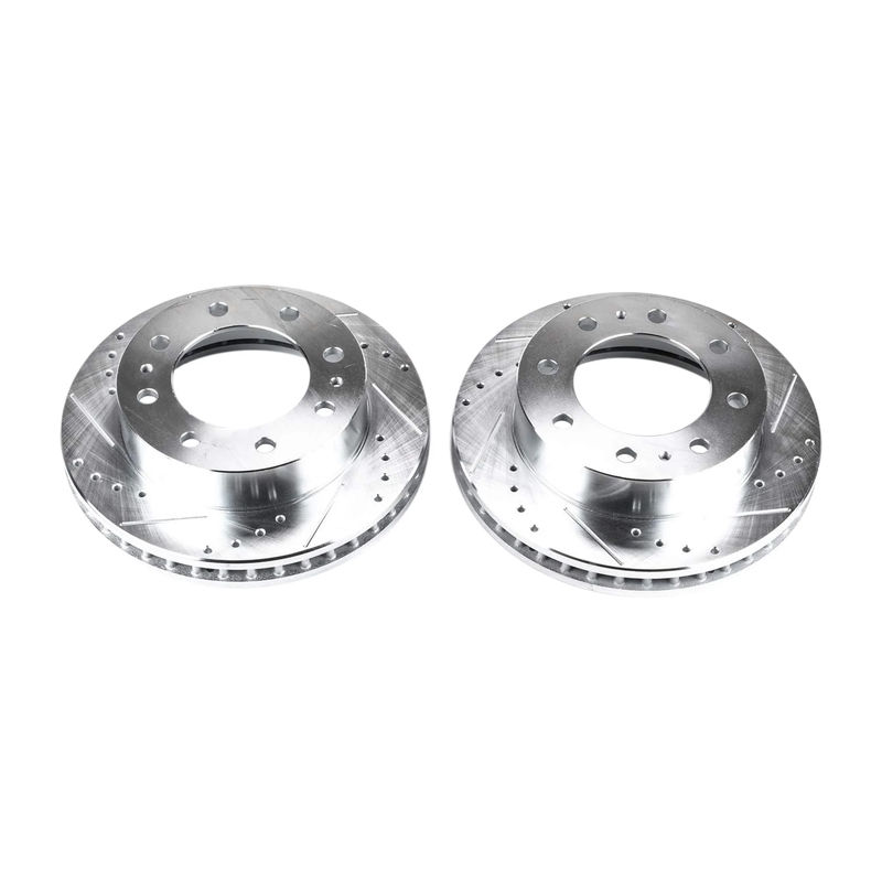 PowerStop D Series Drilled & Slotted Rotors, 2001-2010 LB7/LLY/LBZ/LMM Single Rear Wheel - SRW Rotor Options:Front Rotors