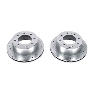 PowerStop D-Series Drilled & Slotted Rotors, 2020-2024 L5P Single Rear Wheel - Rotor Option:Rear Rotors
