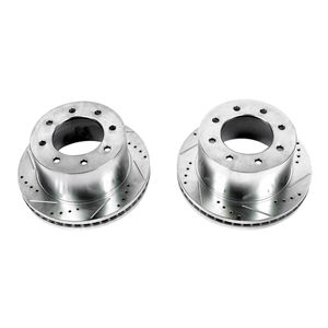 PowerStop D Series Drilled & Slotted Rotors, 2011-2019 LML/L5P Single Rear Wheel - SRW Rotor Options:Rear Rotors