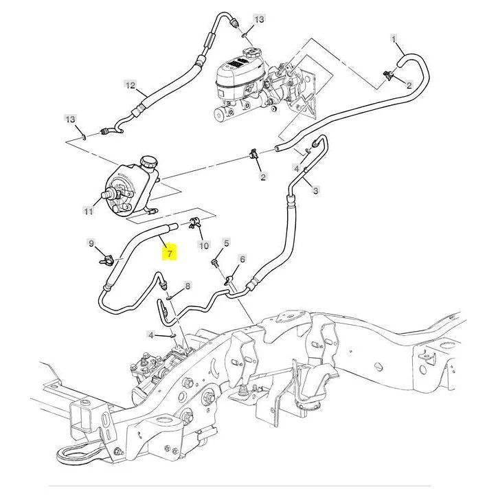 GM Power Steering Gear Outlet Line, 2007.5-2010 LMM