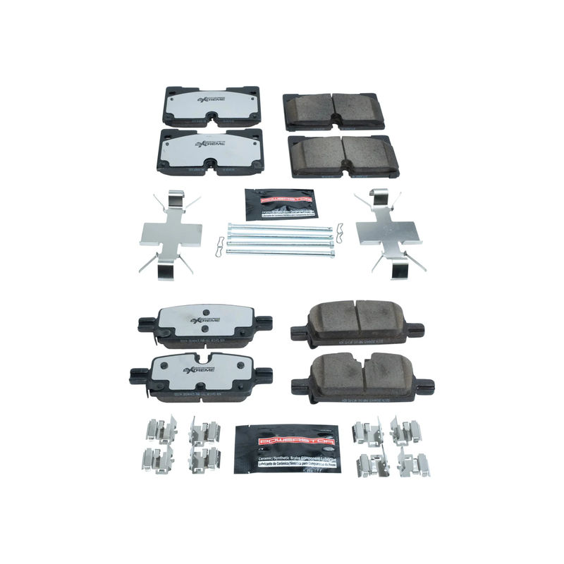 PowerStop Performance Brake Pads 2020-2024 LM2/LZ0 - Brake Pad Option:Front and Rear Brake Pads - Wear Sensors:Front & Rear Wear Sensor