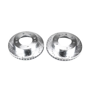 PowerStop D Series Drilled & Slotted Rotors, 2001-2010 LB7/LLY/LBZ/LMM Dual Rear Wheel - Dually Rotor Options:Front Rotors