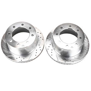 PowerStop D Series Drilled & Slotted Rotors, 2001-2010 LB7/LLY/LBZ/LMM Dual Rear Wheel - Dually Rotor Options:Rear Rotors