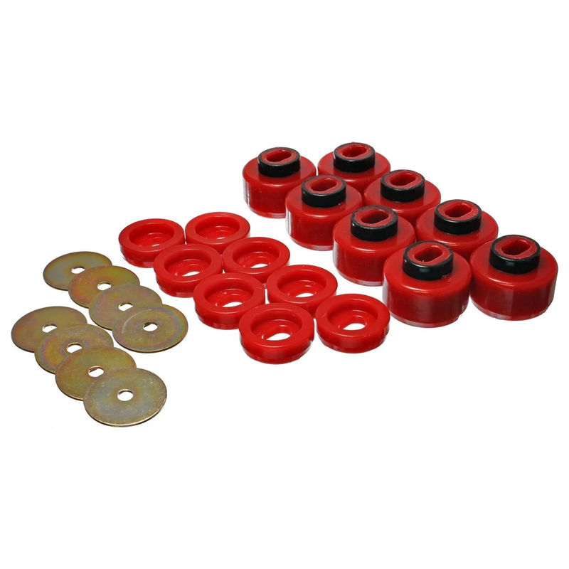 Energy Suspension Body Mount Bushings 2001-2007 LB7/LLY/LBZ - Bushing Color:Red Body Mount Bushings