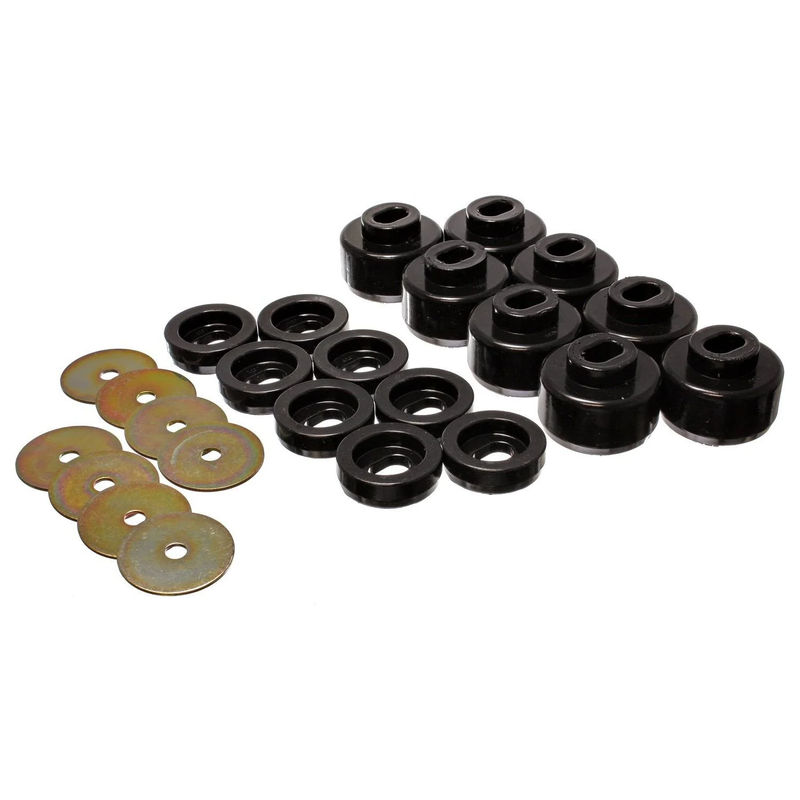 Energy Suspension Body Mount Bushings 2001-2007 LB7/LLY/LBZ - Bushing Color:Black Body Mount Bushings