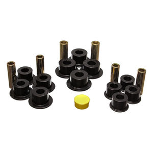 Energy Rear Leaf Spring Bushings, 2001-2010 LB7/LLY/LBZ - Bushing Color:Black Rear Leaf Spring Bushings