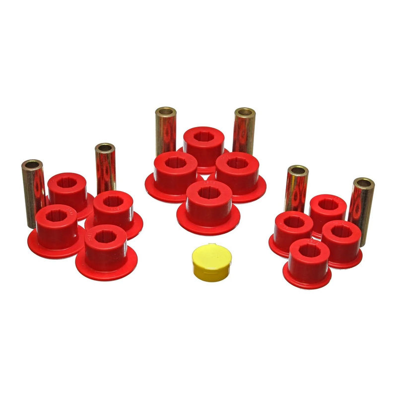Energy Rear Leaf Spring Bushings, 2001-2010 LB7/LLY/LBZ - Bushing Color:Red Rear Leaf Spring Bushings