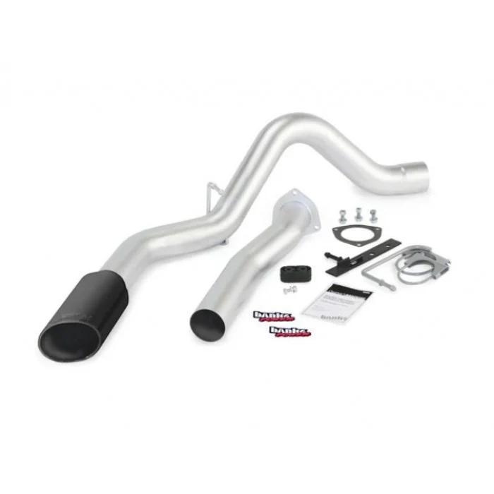 Banks Monster DPF Back Exhaust w/ Tip, 2007.5-2010 LMM - Choose Banks Monster Exhaust:Ext/Crew Cab-Short/Long Bed - Black Tip