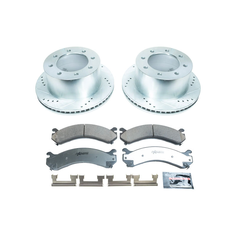 PowerStop Performance Brake & Rotor Kits, 2001-2010 LB7/LLY/LBZ/LMM Dual Rear Wheel - Dually Brake Options:Rear Kit Only