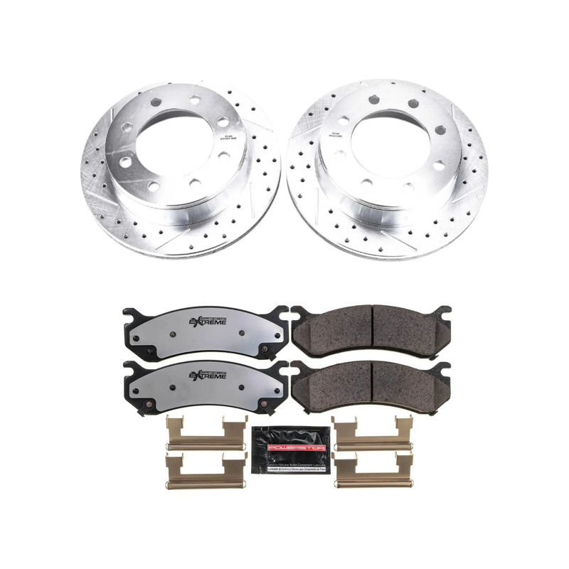 PowerStop Performance Brake & Rotor Kits, 2001-2010 LB7/LLY/LBZ/LMM Single Rear Wheel - Brake Options:Rear Kit Only