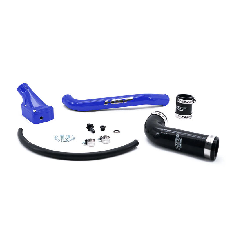 HSP Billet Forward Facing Thermostat Housing Kit 2001-2005 LB7/LLY - Powdercoat Option:Illusion Blueberry