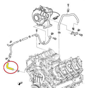 Turbo Coolant Return Hose, 2011-2016 LML