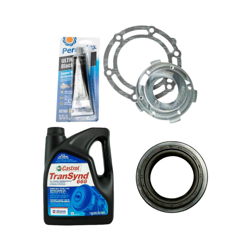 DmaxStore Transfer Case Pump Upgrade Kit (Pump Rub Fix), 2001-2007 LB7/LLY/LBZ - Optional Add Ons:1 Gallon Transynd Transmission Fluid & GM Transfer Case Rear Output Shaft Seal